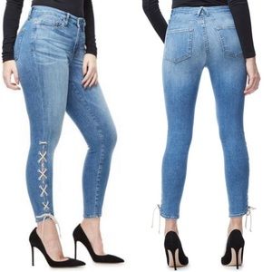 Good American Good Legs Lace Up Women's Skinny Jeans